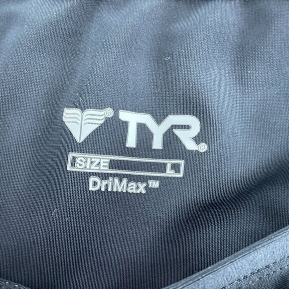 TYR Womens DriMax Black Swim Skirt With Purple & Aqua Stripes Size Large 2662 - Picture 3 of 9